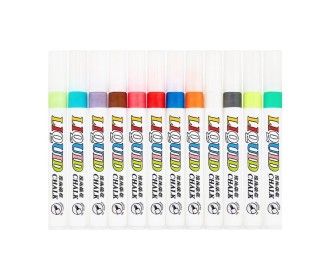 Μαρκαδόροι υγρής κιμωλίας neon σετ 12τμχ. Μαρκαδόροι υγρής κιμωλίας neon σετ 12τμχ.