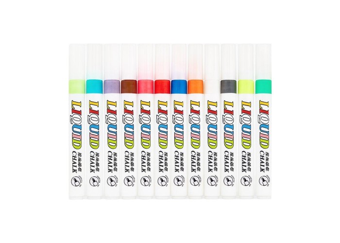 Μαρκαδόροι υγρής κιμωλίας neon σετ 12τμχ. Μαρκαδόροι υγρής κιμωλίας neon σετ 12τμχ.