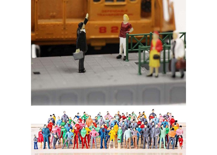 Φιγούρες μακέτας πλαστικές πολύχρωμες 1:75 σετ 100τμχ. Φιγούρες μακέτας πλαστικές πολύχρωμες 1:75 σετ 100τμχ.