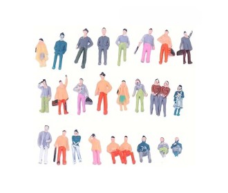 Φιγούρες μακέτας πλαστικές πολύχρωμες 1:75 σετ 100τμχ.