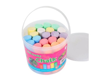 Κιμωλίες πεζοδρομίου χρωματιστές κυλινδρικές σετ 20τμχ.