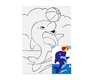 Καμβάς ζωγραφικής με ακρυλικά χρώματα Next δελφίνι 20x30εκ.