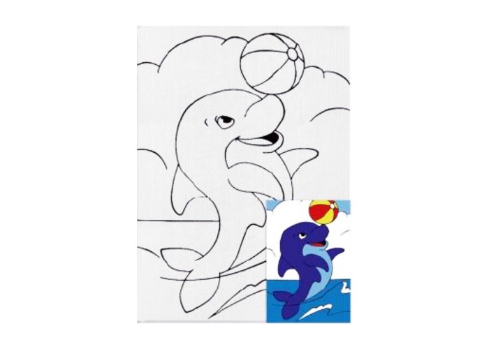 Καμβάς ζωγραφικής με ακρυλικά χρώματα Next δελφίνι 20x30εκ. Καμβάς ζωγραφικής με ακρυλικά χρώματα Next δελφίνι 20x30εκ.