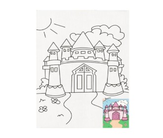 Καμβάς ζωγραφικής με ακρυλικά χρώματα Next κάστρο 20x30εκ.