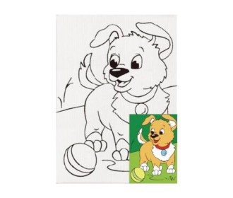 Καμβάς ζωγραφικής με ακρυλικά χρώματα Next σκύλος 20x30εκ.