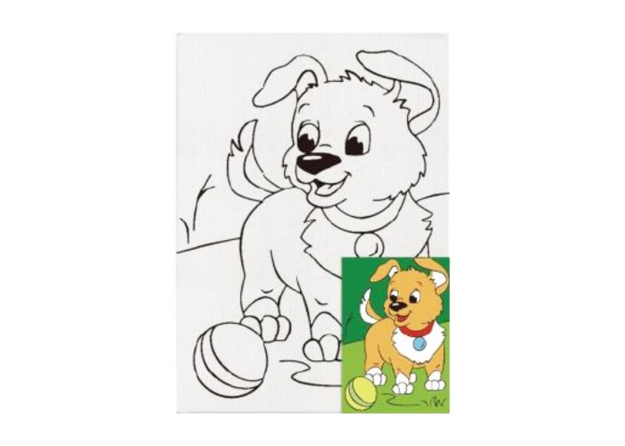 Καμβάς ζωγραφικής με ακρυλικά χρώματα Next σκύλος 20x30εκ. Καμβάς ζωγραφικής με ακρυλικά χρώματα Next σκύλος 20x30εκ.