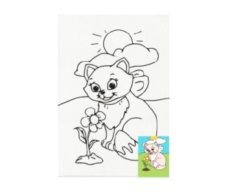 Καμβάς ζωγραφικής με ακρυλικά χρώματα Next γάτα 20x30εκ.