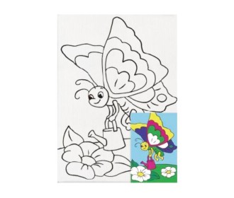 Καμβάς ζωγραφικής με ακρυλικά χρώματα Next πεταλούδα 20x30εκ.