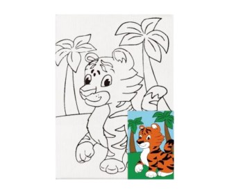 Καμβάς ζωγραφικής με ακρυλικά χρώματα Next τίγρης 20x30εκ.