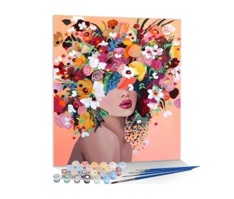 Ζωγραφική με αριθμούς σε καμβά πρόσωπο 40x50εκ.