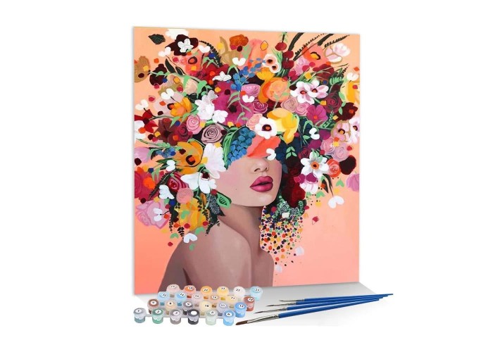 Ζωγραφική με αριθμούς σε καμβά πρόσωπο 40x50εκ.