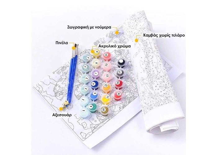 Ζωγραφική με αριθμούς σε καμβά γυναίκα 40x50εκ.