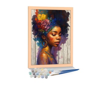 Ζωγραφική με αριθμούς σε καμβά γυναίκα 40x50εκ.