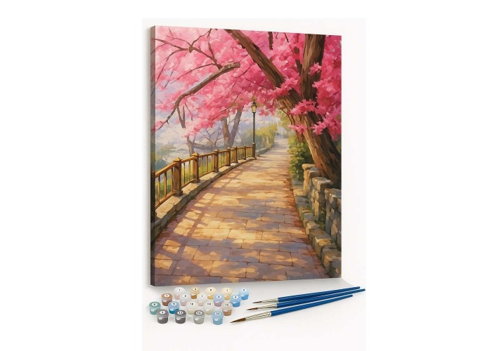 Ζωγραφική με αριθμούς σε καμβά ανθός 40x50εκ.