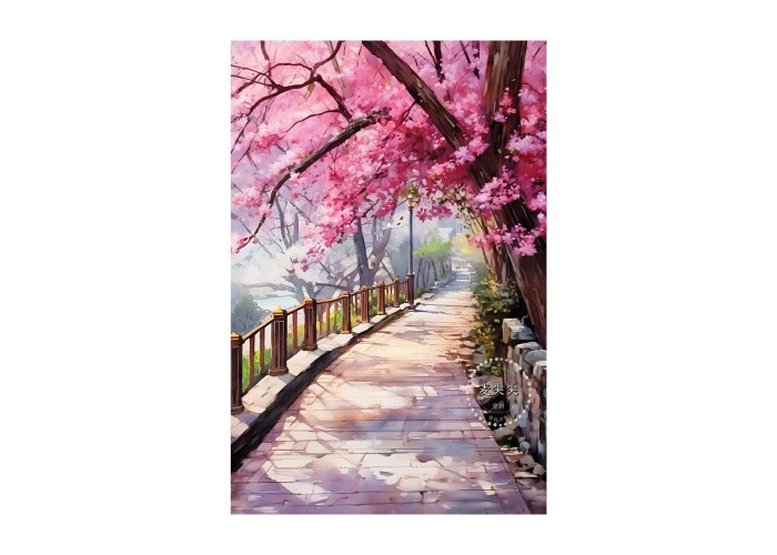 Ζωγραφική με αριθμούς σε καμβά ανθός 40x50εκ.