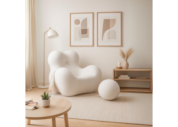 Compressed πολυθρόνα Nextdeco λευκή 102x120xΥ92εκ. Compressed πολυθρόνα Nextdeco λευκή 102x120xΥ92εκ.