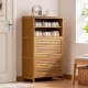 Παπουτσοθήκη 7 επιπέδων Nextdeco μπαμπού Υ106x60x32εκ. μικρή