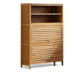 Παπουτσοθήκη 7 επιπέδων Nextdeco μπαμπού Υ106x60x32εκ. μικρή