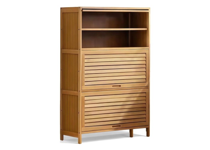 Παπουτσοθήκη 7 επιπέδων Nextdeco μπαμπού Υ106x60x32εκ. μικρή