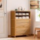 Παπουτσοθήκη 7 επιπέδων Nextdeco μπαμπού Υ106x80x32εκ. μεσαία