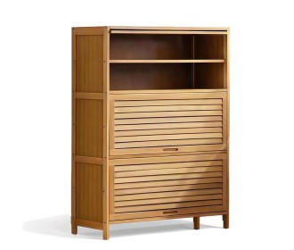 Παπουτσοθήκη 7 επιπέδων Nextdeco μπαμπού Υ106x80x32εκ. μεσαία