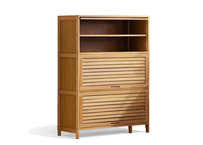 Παπουτσοθήκη 7 επιπέδων Nextdeco μπαμπού Υ106x80x32εκ. μεσαία