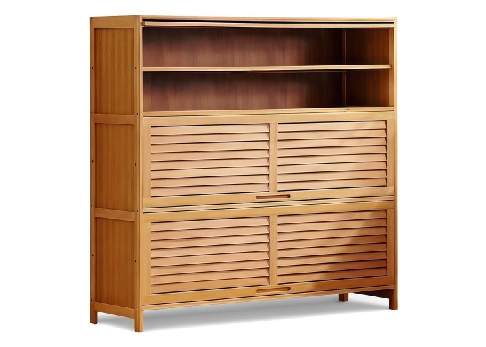 Παπουτσοθήκη 7 επιπέδων Nextdeco μπαμπού Υ106x110x32εκ. μεγάλη