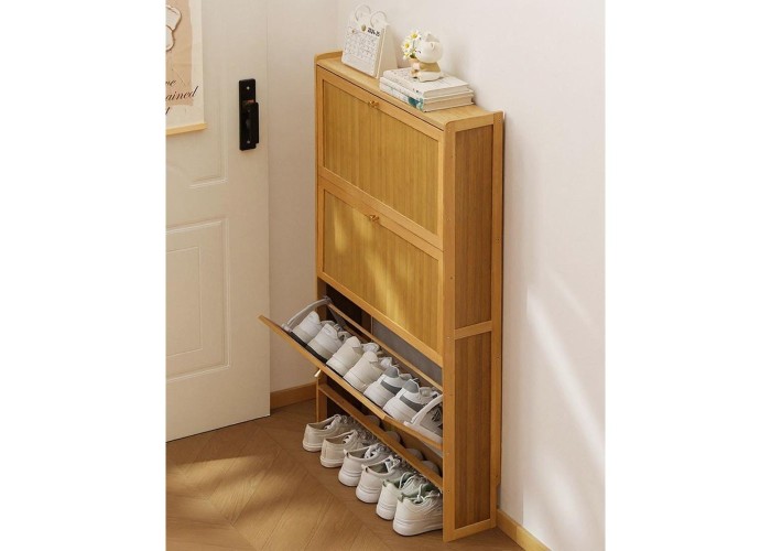 Παπουτσοθήκη με 3 πόρτες Nextdeco μπαμπού Υ120x50x17εκ. μικρή Παπουτσοθήκη με 3 πόρτες Nextdeco μπαμπού Υ120x50x17εκ. μικρή