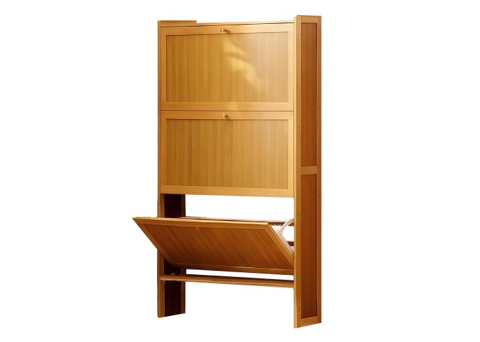 Παπουτσοθήκη με 3 πόρτες Nextdeco μπαμπού Υ120x50x17εκ. μικρή Παπουτσοθήκη με 3 πόρτες Nextdeco μπαμπού Υ120x50x17εκ. μικρή