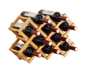 Κάβα κρασιών Nextdeco μπαμπού 10 φιαλών Υ32x48x13εκ.