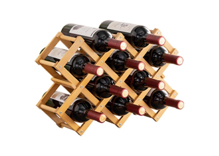 Κάβα κρασιών Nextdeco μπαμπού 10 φιαλών Υ32x48x13εκ.