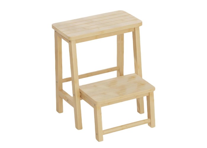 Σκάλα - σκαμπό Nextdeco μπαμπού Υ52x43x48εκ.