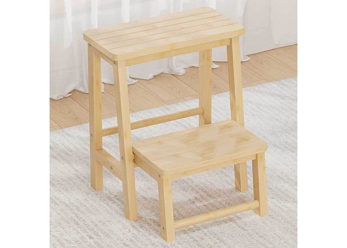 Σκάλα - σκαμπό Nextdeco μπαμπού Υ52x43x48εκ.