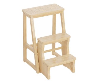 Σκάλα - σκαμπό Nextdeco μπαμπού Υ64x43x57εκ.