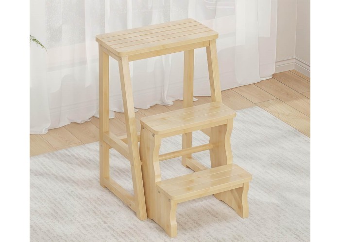 Σκάλα - σκαμπό Nextdeco μπαμπού Υ64x43x57εκ.