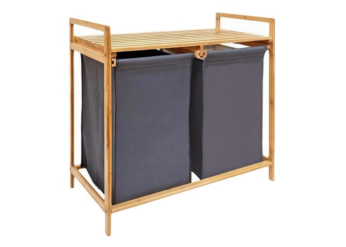 Καλάθι απλύτων διπλό Nextdeco μπαμπού Υ70x67x36.5εκ. Καλάθι απλύτων διπλό Nextdeco μπαμπού Υ70x67x36.5εκ.