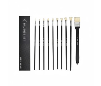 Πινέλα ζωγραφικής μακριά λαβή σετ 10 τεμαχίων Πινέλα ζωγραφικής μακριά λαβή σετ 10 τεμαχίων