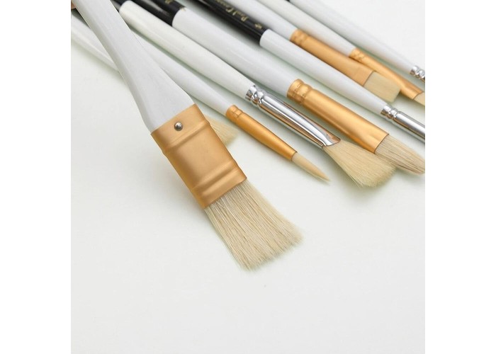 Πινέλα ζωγραφικής μακριά λαβή σετ 10 τεμαχίων Πινέλα ζωγραφικής μακριά λαβή σετ 10 τεμαχίων