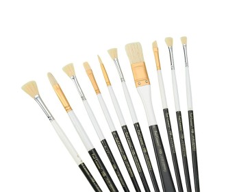 Πινέλα ζωγραφικής μακριά λαβή σετ 10 τεμαχίων Πινέλα ζωγραφικής μακριά λαβή σετ 10 τεμαχίων
