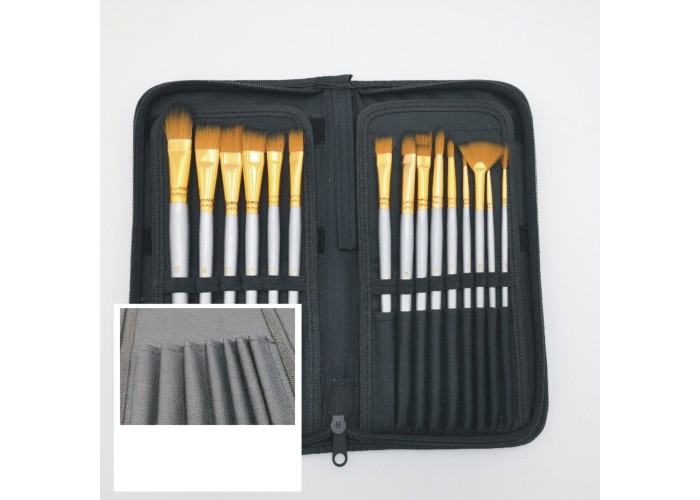 Θήκη πινέλων ζωγραφικής 15τμχ 27,5x13,8εκ. Θήκη πινέλων ζωγραφικής 15τμχ 27,5x13,8εκ.