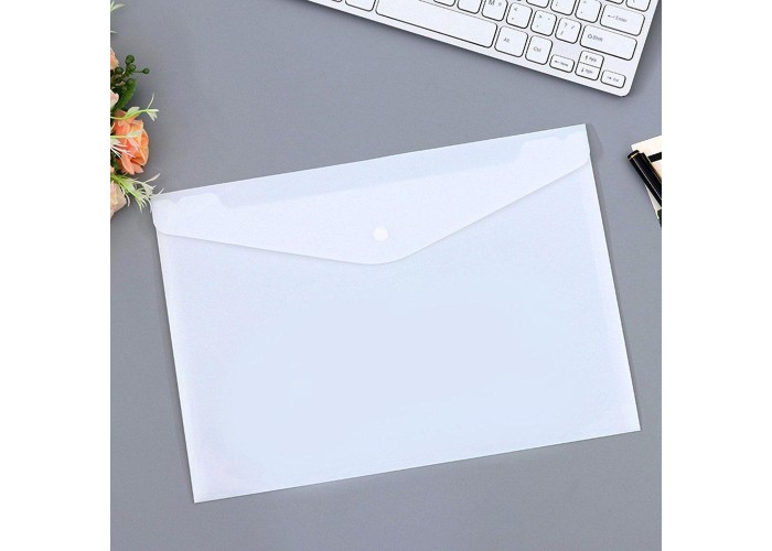 Φάκελος με κουμπί PP (πολυπροπυλένιο) λευκός γαλακτερός Β5+ 25x18εκ. Φάκελος με κουμπί PP (πολυπροπυλένιο) λευκός γαλακτερός Β5+ 25x18εκ.
