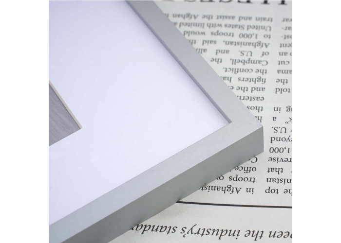 Κορνίζα τοίχου μεταλλική ασημί με ακρυλικό τζάμι 30x30εκ.