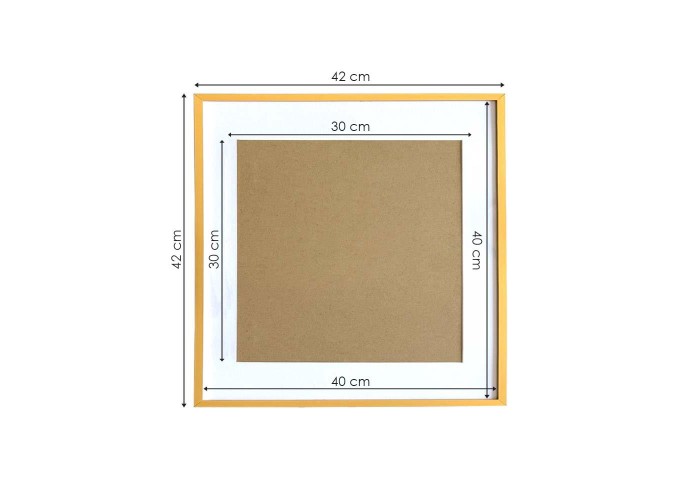 Κορνίζα τοίχου μεταλλική χρυσή με ακρυλικό τζάμι 40x40εκ. Κορνίζα τοίχου μεταλλική χρυσή με ακρυλικό τζάμι 40x40εκ.