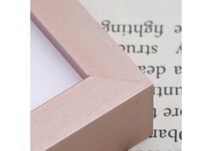 Κορνίζα τοίχου μεταλλική ροζ-χρυσή με ακρυλικό τζάμι 70x50εκ.