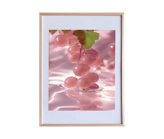 Κορνίζα τοίχου μεταλλική ροζ-χρυσή με ακρυλικό τζάμι 60x40εκ.