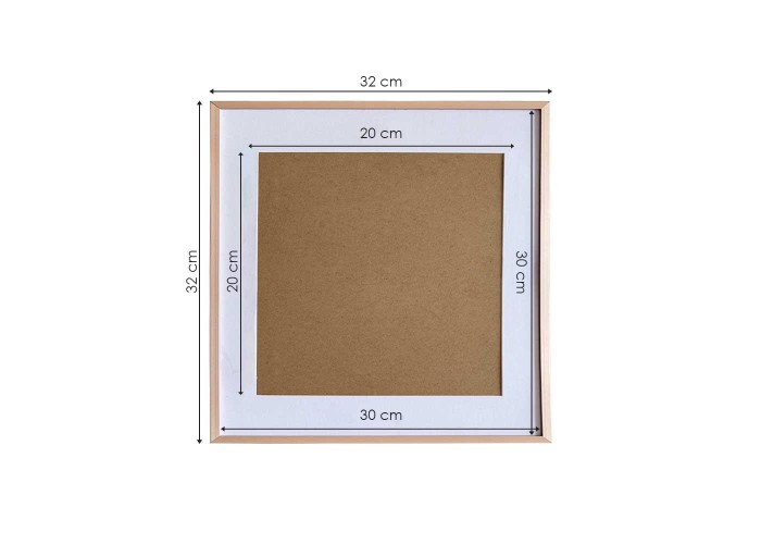 Κορνίζα τοίχου μεταλλική ροζ-χρυσή με ακρυλικό τζάμι 30x30εκ.