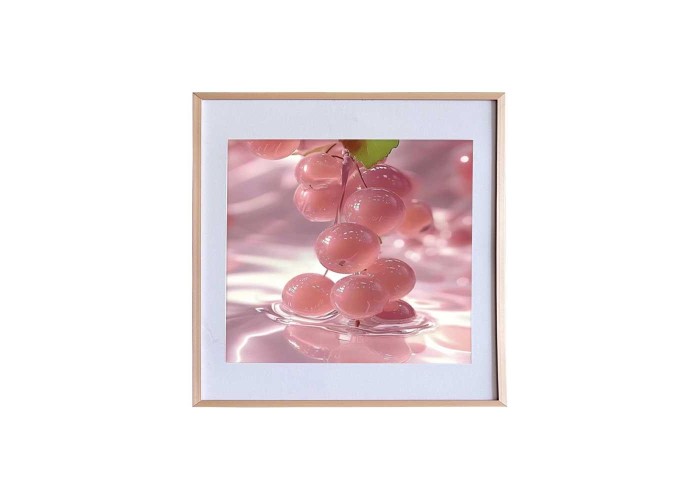 Κορνίζα τοίχου μεταλλική ροζ-χρυσή με ακρυλικό τζάμι 30x30εκ.