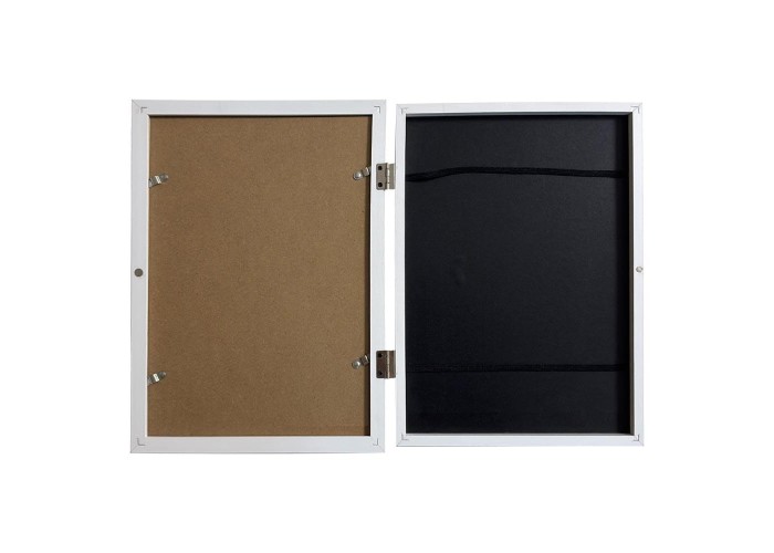 Κορνίζα για παιδικές ζωγραφιές Α4, με χώρο αποθήκευσης λευκή Υ30×21εκ.