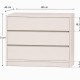 Συρταριέρα 3 συρταριών Nextdeco MDF λευκή Υ67×80×40εκ.