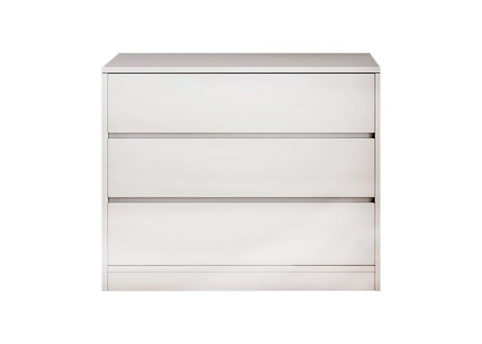 Συρταριέρα 3 συρταριών Nextdeco MDF λευκή Υ67×80×40εκ.